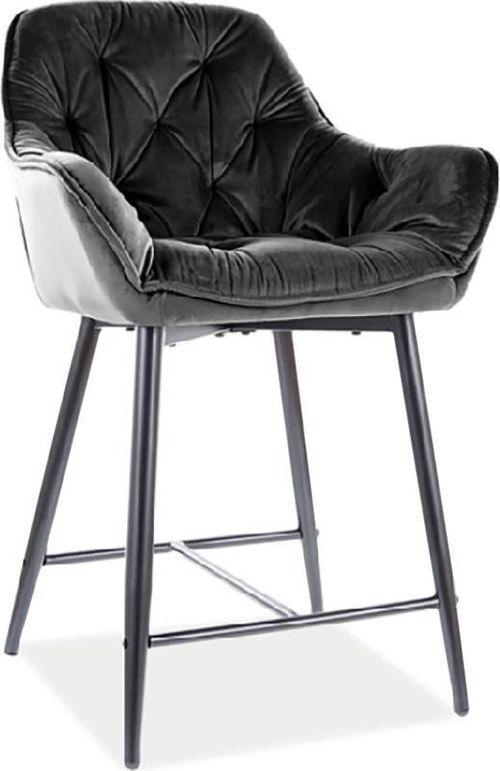 cumpără Scaun de bar Signal Cherry H-2 velvet czarny bluvel 19/ metal în Chișinău 