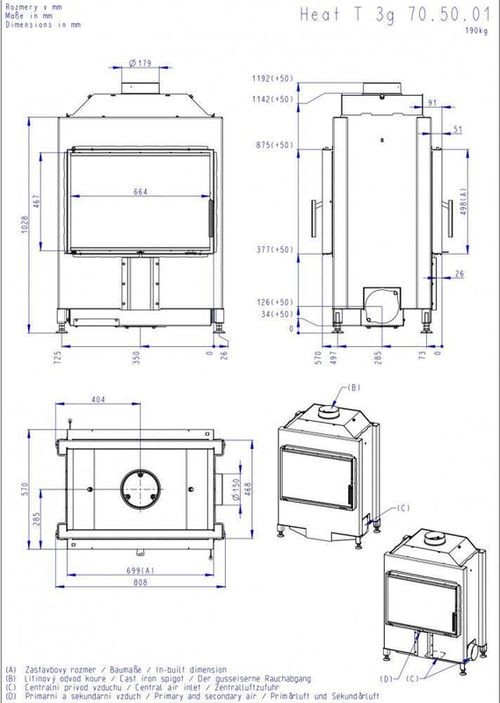 купить Камин конвекционный Romotop HEAT Т 3G 70.50.01 в Кишинёве 