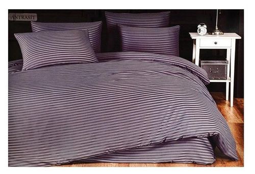 cumpără Lenjerie de pat Cotton Box Stripe Anthracite Satin (2 persoane) în Chișinău 