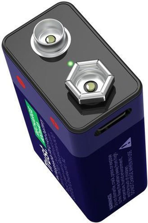 cumpără Acumulator Trust TR25745 USB-C Rechargeable Battery 9V Li-Ion, 400mAh, 6LR61 în Chișinău 