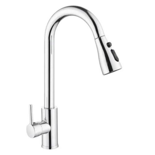 купить Смеситель кухонный Hydro S Aquafix 15 din inox cu furtun extractibil, cromată (0400312) в Кишинёве 