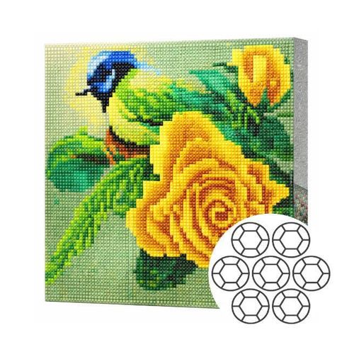 купить Картина по номерам Art Gallery BJ1207 Mozaic cu diamante 20x20cm Pitigoi si trandafiri в Кишинёве 