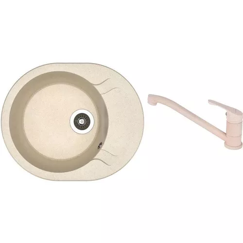 купить Мойка кухонная со смесителем Dr.Gans Berta 580 + SanDonna F 1066 bej в Кишинёве 