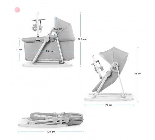 Patut-balansoar 5 in 1 Kinderkraft Nola sur 