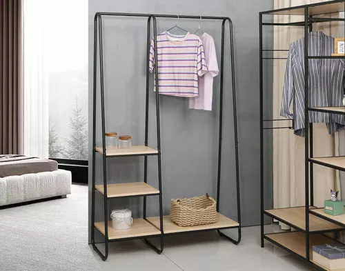 купить Вешалка для одежды Deco Cuier Hampton 110x40x170H Oak/Black в Кишинёве 