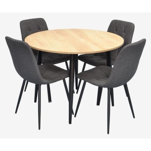 cumpără Set masă și scaune Evelin di Costacurta стол DT-402-2B + 4 стула YTC-080B Dark grey în Chișinău 