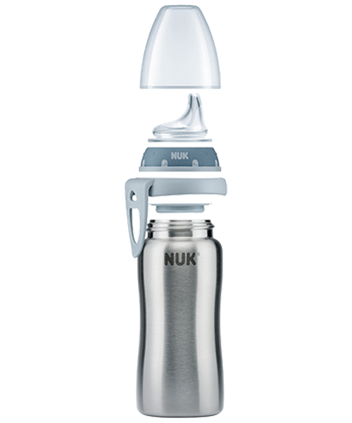 Canuta-termos NUK Active inox albastru (6 luni+) 215 ml 