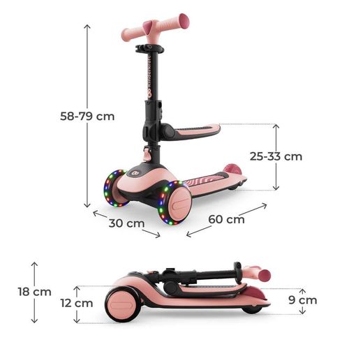 купить Самокат KinderKraft KRHALL02PNK0000 2-in-1 Halley 2 pink в Кишинёве 