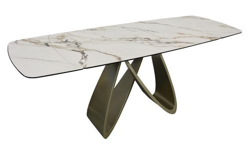 cumpără Masă Deco Rino 180/260x100xH76 White (KL-188) + Black Legs în Chișinău 