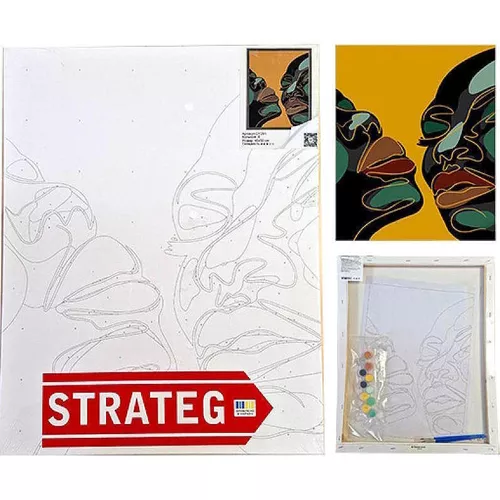 купить Картина по номерам Strateg 57264 Contururi de fata 40x50cm в Кишинёве 