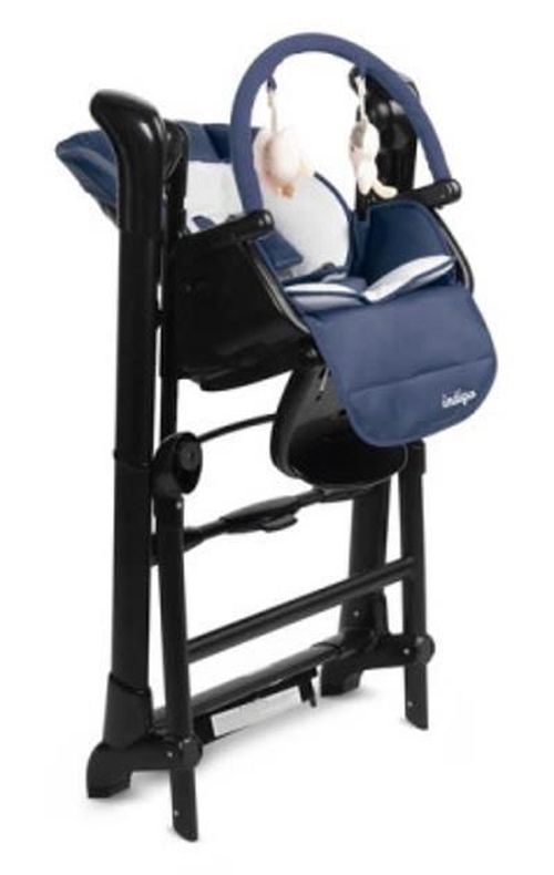 cumpără Scaun de masă Caretero 7652 Стульчик+Качели Indigo Чёрно-Синие în Chișinău 