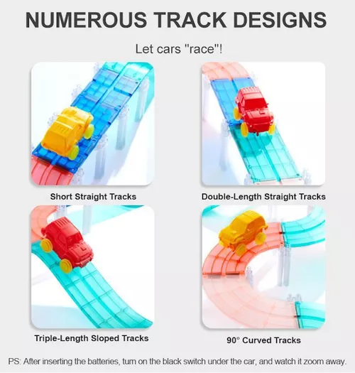 cumpără Set de construcție Mideer MD6395 Set de construcție magnetic Pista de curse, 115 elem. în Chișinău 