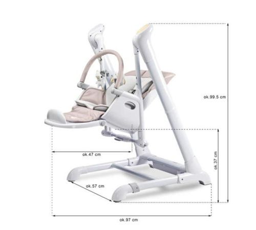 cumpără Scaun de masă Caretero 7652 Стульчик+Качели Indigo Чёрно-Синие în Chișinău 