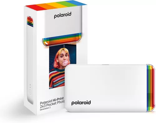 купить Фото-принтер Polaroid 6438 Hi-Print 2x3 Gen 2 E-box + Paper Cartridge 20 sheets, White в Кишинёве 