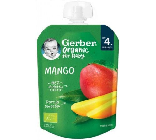 Пюре Gerber Organic Манго (4+ мес) 80 г 