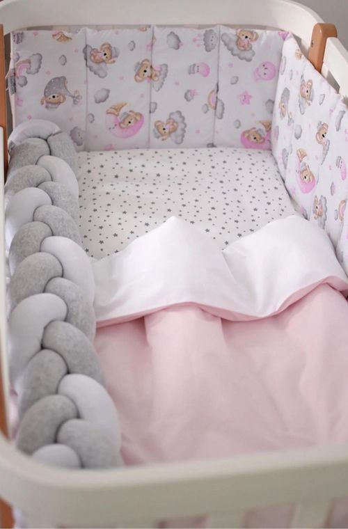 cumpără Lenjerie de pat pentru copii Veres 222.01.1 Слипи мун пинк - 2 (6ед.) în Chișinău 