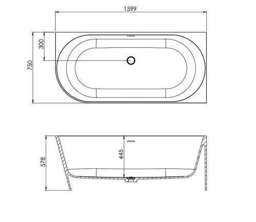 cumpără Cadă de baie Dremex JUNE R 1599x750x578 (piatra compozit) în Chișinău 