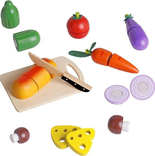 cumpără Jucărie Tooky Toy R25 /10 (47626) Set de legume din lemn TKI015 în Chișinău 