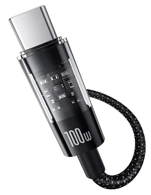 купить Кабель для моб. устройства Baseus P10373002111-01 Gem Fast-Charging USB-A to Type-C 100W 2m Cluster, Black в Кишинёве 