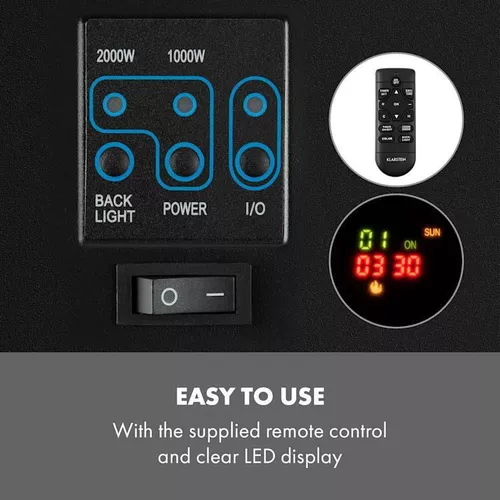 cumpără Șemineu electric Klarstein Basel Baseline Grey/Black în Chișinău 