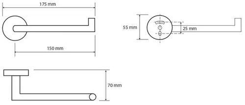 купить Держатель бумаги Bemeta Graphit, suport hirtie WC 156212032 в Кишинёве 