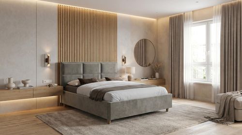 купить Кровать Relaxe Home 025410 Toscana (160x200), London 16, Dark Grey в Кишинёве 