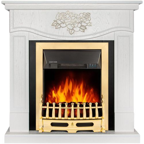 купить Камин электрический ArtFlame Auren & Galileo Gold, 950x930x270mm, Alb в Кишинёве 