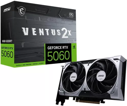 купить Видеокарта MSI GeForce RTX 5060 8G VENTUS 2X OC / 8GB GDDR7 в Кишинёве 
