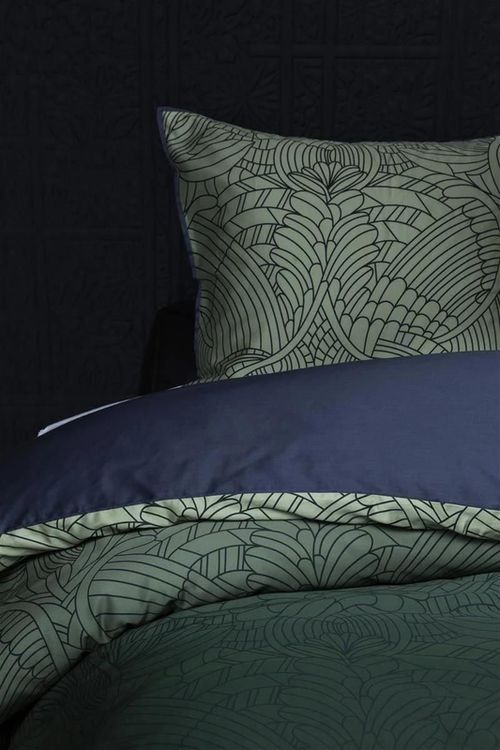 cumpără Lenjerie de pat Moooi 238813 Dodo Pavone 140x200/220 Green în Chișinău 