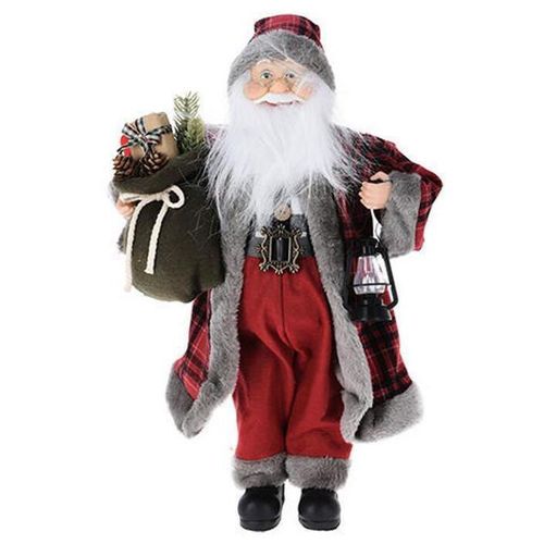 купить Новогодний декор Promstore 11012 Дед Мороз с фонарем и с мешком с подарками 57cm в Кишинёве 