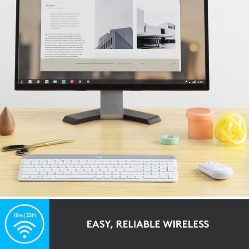купить Клавиатура + Мышь Logitech MK470 White (RUS) в Кишинёве 
