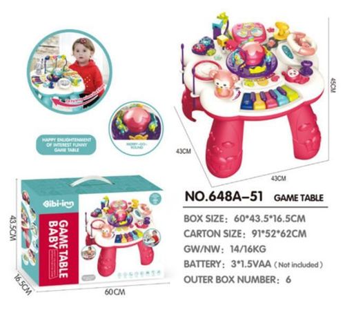 cumpără Jucărie muzicală Bibi-Irn 648A-51 masa educationala roz în Chișinău 