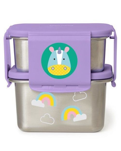 Kit pentru pranz din otel inoxidabil Skip Hop Zoo Unicorn 