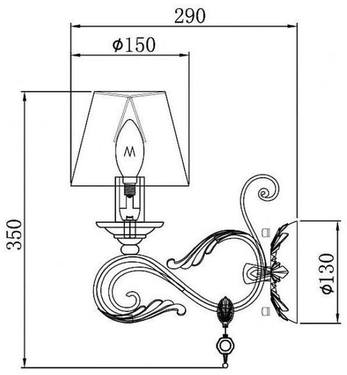 cumpără Candelabru de perete Maytoni Lustra ARM332-01-R în Chișinău 