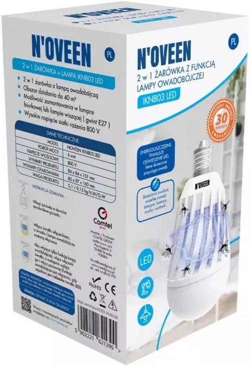 cumpără Aparat anti-insecte Noveen IKN803 Light Bulb LED, area up to 40 m2 în Chișinău 