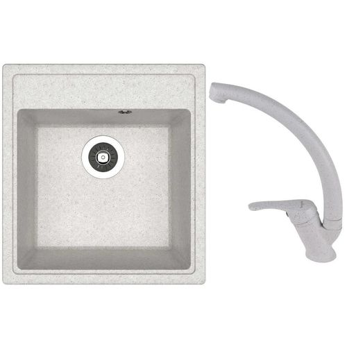 cumpără Chiuvetă bucătărie cu bateria Dr.Gans Nika 470 + SanDonna F 1069 gri în Chișinău 