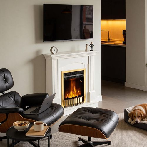 cumpără Șemineu electric ArtFlame Nobira & Gala gold, 950x920x240mm, Vanilie în Chișinău 