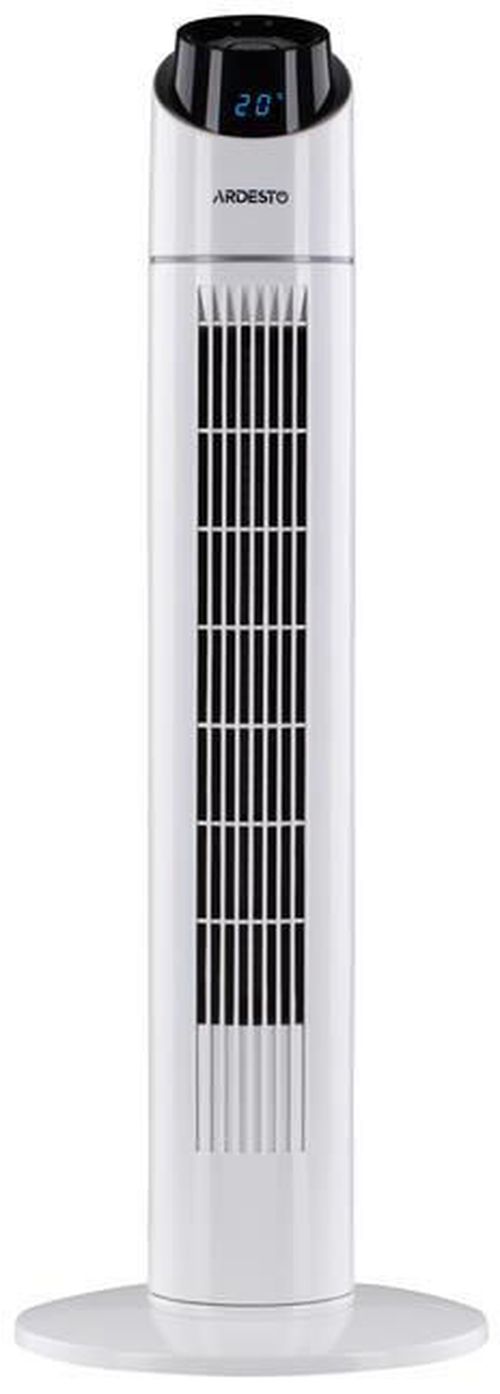 cumpără Ventilator de podea Ardesto FNT-R36X1W колонного типа, высота 90 см, дисплей, таймер, пульт ДУ, металлик în Chișinău 