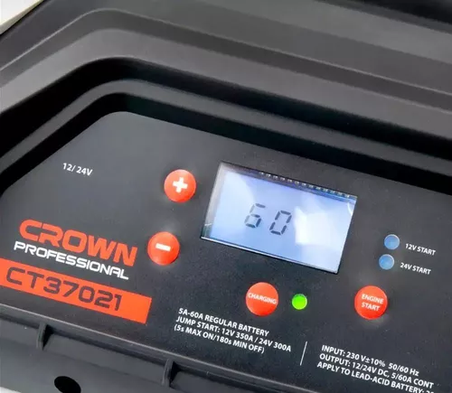 купить Зарядное устройство для авт.аккумуляторов Crown CT37021 5/60A 12/24V в Кишинёве 