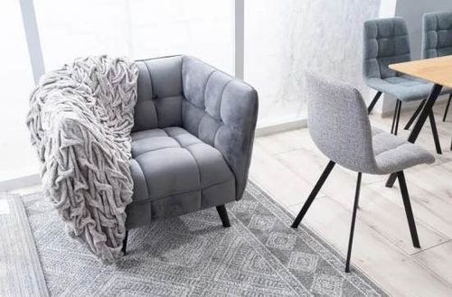 купить Кресло Signal Castello 1 Velvet (Gray/Wenge) в Кишинёве 