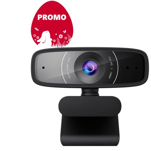 cumpără Camera web ASUS Webcam C3, FullHD 1920x1080 Video 30 fps, 2 built-in Microphones, 90° tilt-adjustable clip and 360° rotation, USB 2.0 (camera web/веб-камера) în Chișinău 