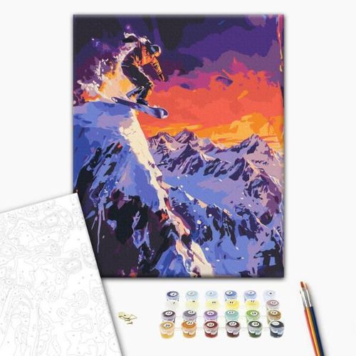 купить Картина по номерам BrushMe BS54104 40x50cm (în cutie) Cuceritorul munților в Кишинёве 