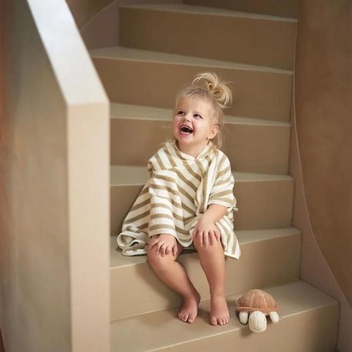 cumpără Accesoriu pentru baie Jollein 533-550-67058 Poncho de baie Stripe Terry Olive Green GOTS în Chișinău 