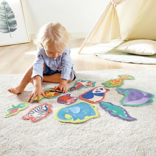 cumpără Puzzle Hape E1647 Set puzzle 10 în 1 Prietenii Junglei în Chișinău 