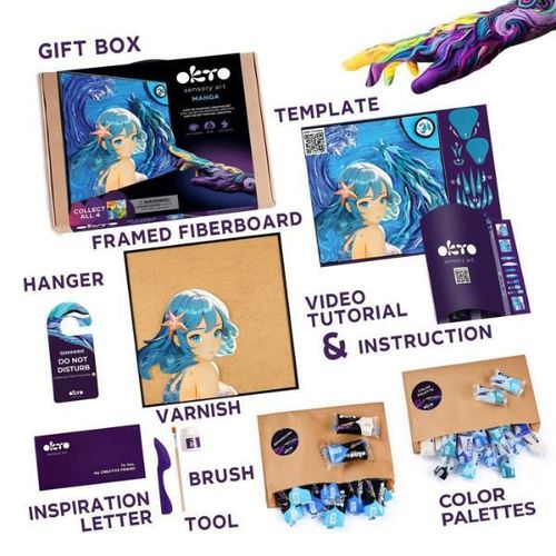 cumpără Set de creație Okto 20037 Tablou 3D cu plastilină ușoară 29x29сm Manga, Apă în Chișinău 