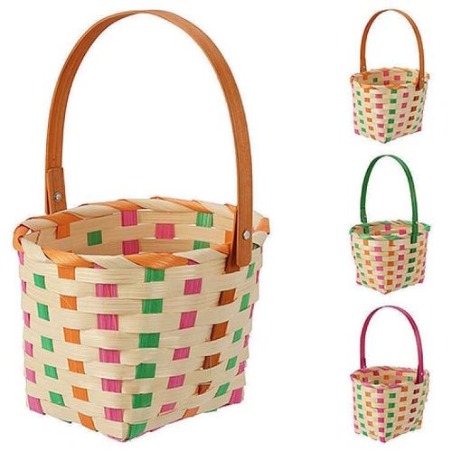 cumpără Cutie depozitare Promstore 54816 Cosulet impletit cu maner 13x10x26cm bambus în Chișinău 