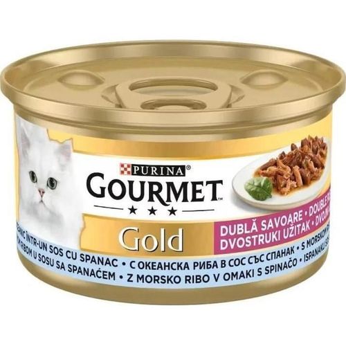 cumpără Hrană pentru animale de companie Purina Gourmet Gold Duo cons. p/pisici (pește oceanic,spanac) 85g (24) în Chișinău 