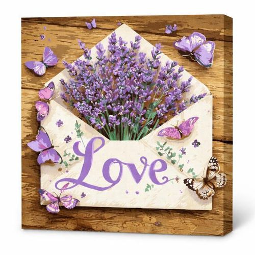 купить Картина по номерам Ideyka KHO5175 40x40cm Eco, Lavanda in plic в Кишинёве 