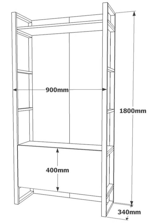 cumpără Mobilă pentru antreu Trendy ML13-A, 90x180x34cm (GTR001385) în Chișinău 