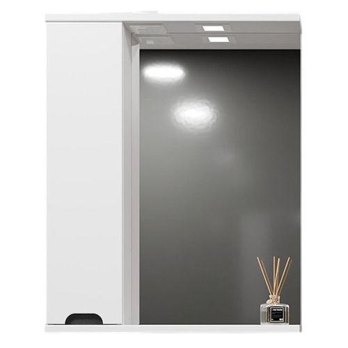 купить Зеркало для ванной Bayro Etna 600x750 левый белый мат в Кишинёве 